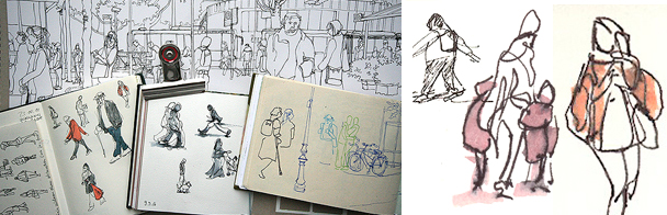 Urban Sketching – Menschen in ihrer Umgebung