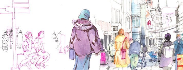 Urban Sketching – Stadtszenen