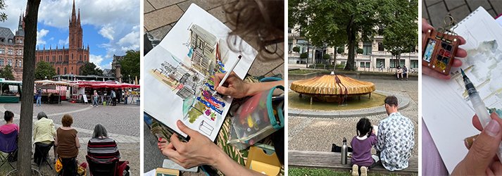 Ferien-Workshop in Wiesbaden | Urban Sketching – Geschichten erzählen